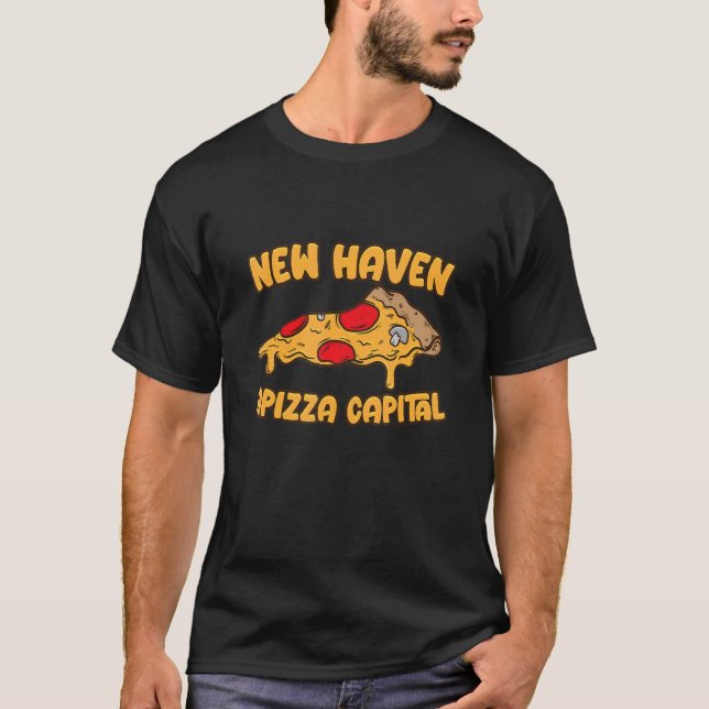 Apizza Ct Pizza Hauptstadt der World New Haven Co T-Shirt (Vorderseite)