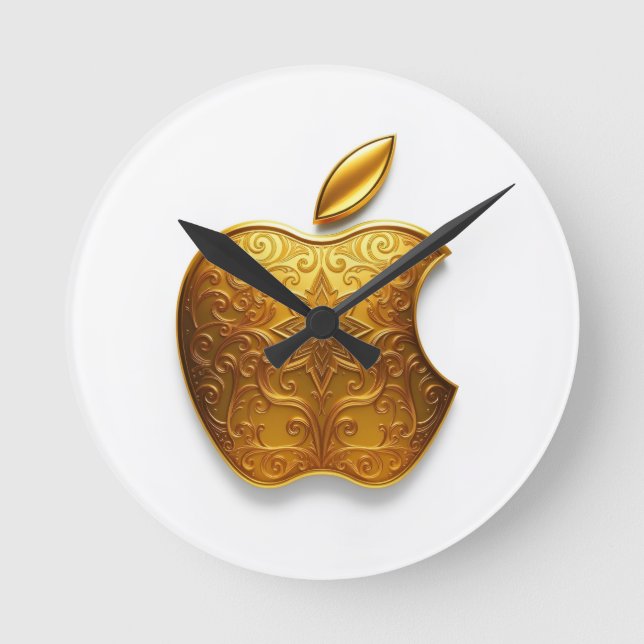 Aplle Runde Wanduhr (Vorderseite)