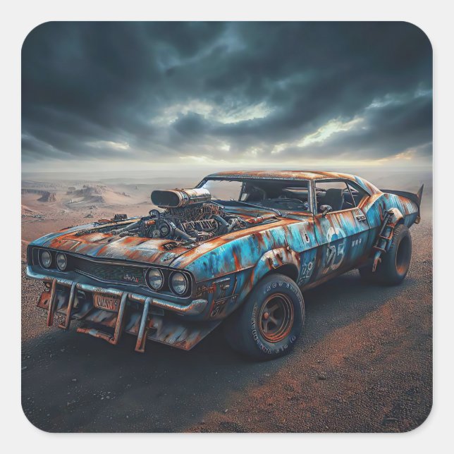 Apokalypse Classic Chevy Camaro Quadratischer Aufkleber (Vorderseite)