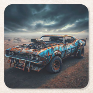 Apokalypse Classic Chevy Camaro Rechteckiger Pappuntersetzer