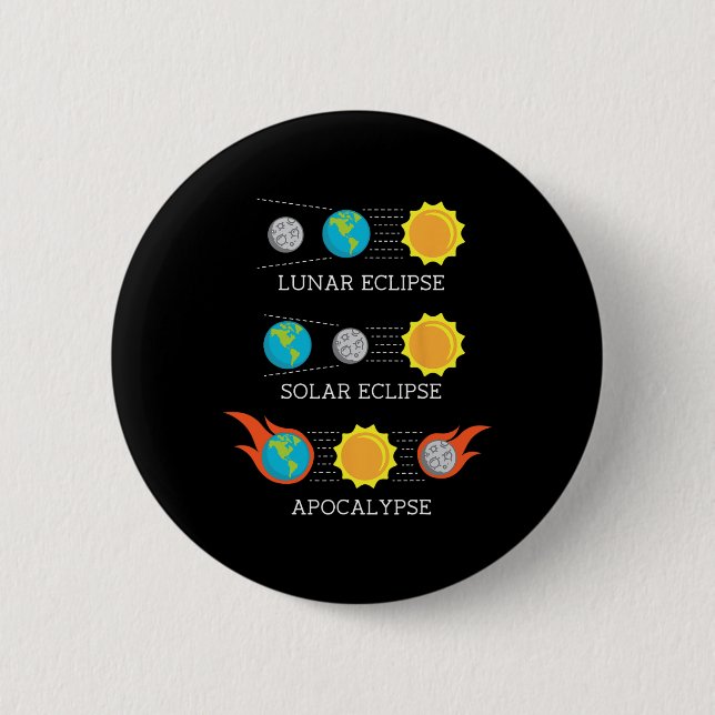 Apokalypse Lunar Solar Eclipse Space Button (Vorderseite)