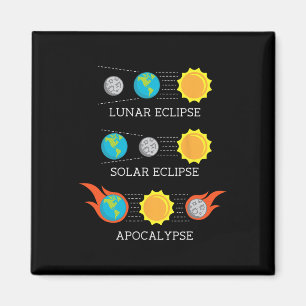Apokalypse Lunar Solar Eclipse Space Magnet