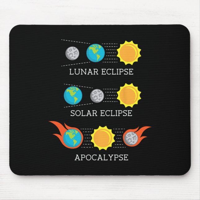 Apokalypse Lunar Solar Eclipse Space Mousepad (Vorne)