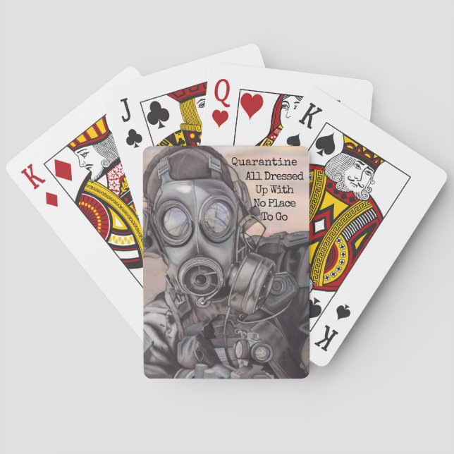 Apokalypse Quarantine You Add Text Birthday Gesche Spielkarten (Rückseite)