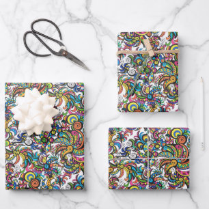 Apokalyptische Papageien Geschenkpapier Set