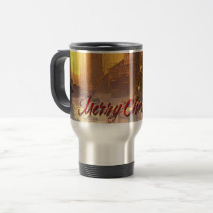 Apokalyptische Weihnachtsmotif, mit Geschenken Reisebecher