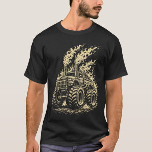 Apokalyptischer Monstertruck in Flammen T-Shirt
