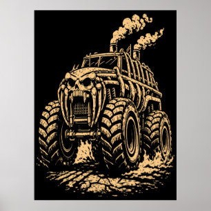 Apokalyptischer Monstertruck inspiriert von Brustk Poster