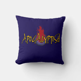 Apokalyptischer Planet Logo Kissen