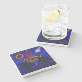 Apokalyptisches Buchcover Steinuntersetzer