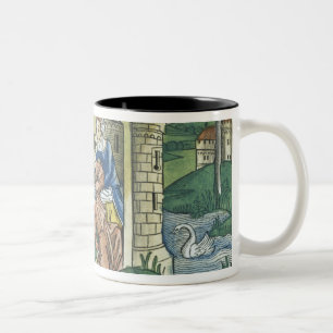 Apokryphen: Tobit ist durch den Dung des Spatzen Zweifarbige Tasse