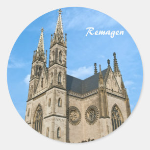 Apollinaris Church in Remagen, Deutschland Runder Aufkleber