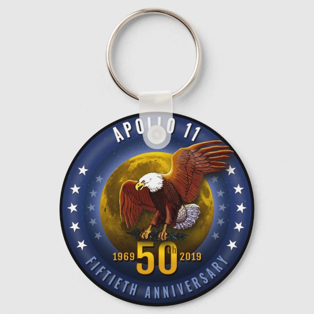 Apollo 11 50 Jahre Starfield Moon Eagle - Schlüsselanhänger (Vorderseite)