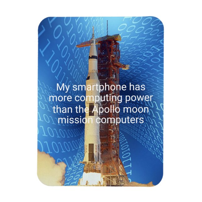 Apollo 11 Computing Power Magnet (Vertikal)