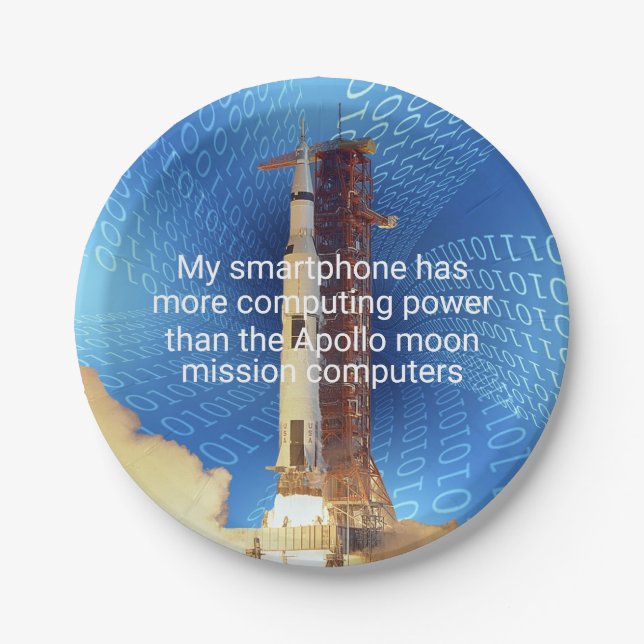 Apollo 11 Computing Power Pappteller (Vorderseite)