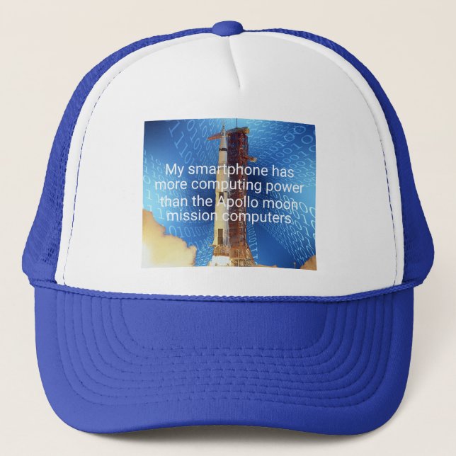 Apollo 11 Computing Power Truckerkappe (Vorderseite)