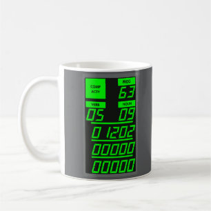 Apollo 11 DSKY Elektrolumineszenz-Anzeige - Kaffeetasse