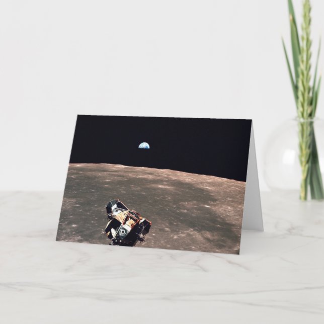 Apollo 11 Earth View als Mondmodul Eagle Lea Karte (Vorderseite)