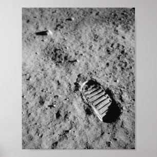 Apollo 11 Fußabdruck — Erste Schritte auf dem Mond Poster