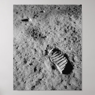 Apollo 11 Fußabdruck — Erste Schritte auf dem Mond Poster
