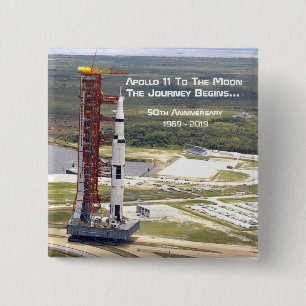 Apollo 11 Mission zum Mondjubiläum Button