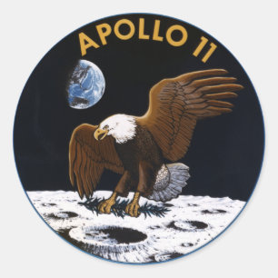 Apollo 11 runder aufkleber