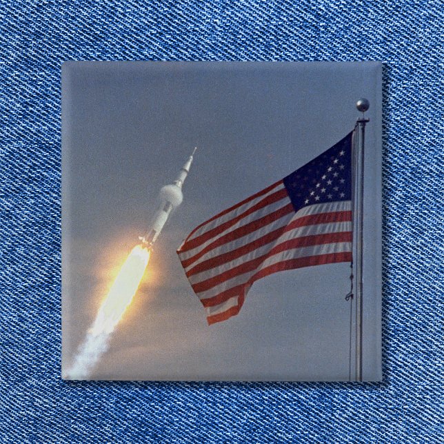 Apollo 11 Start Button (Apollo 11 Launch Pinback Button)