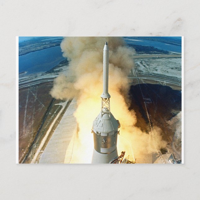 Apollo 11 Start Postkarte (Vorderseite)