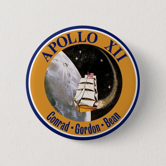 Apollo 12 Mission Patch Logo Button (Vorderseite)