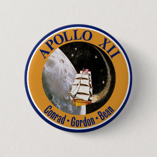 Apollo-12-Missionsabzeichen-Logo Button