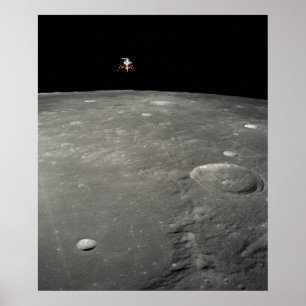 Apollo 12 Mondmodul über dem Mond Poster