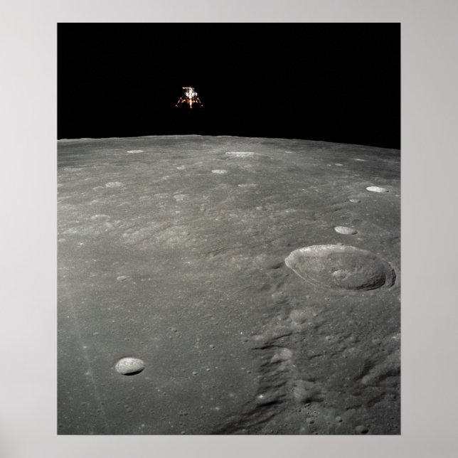 Apollo 12 Mondmodul über dem Mond Poster (Vorne)