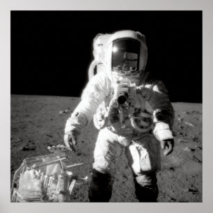 Apollo 12 Moonwalk Poster