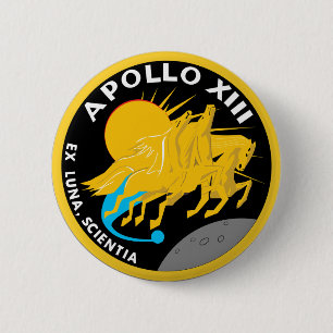 Apollo 13 NASA-Missionsabzeichen Logo Button