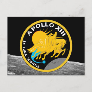 Apollo 13 NASA-Missionsabzeichen Logo Postkarte