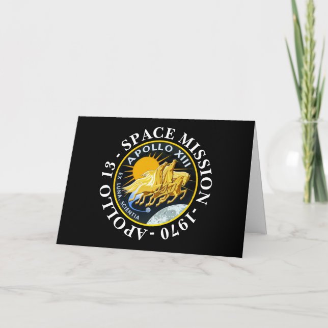 Apollo 13 Raumfahrt Mission 1970 Insignien Karte (Vorderseite)