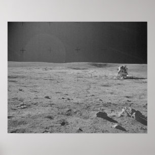 Apollo 14 Astronaut- und Mondmodul Poster