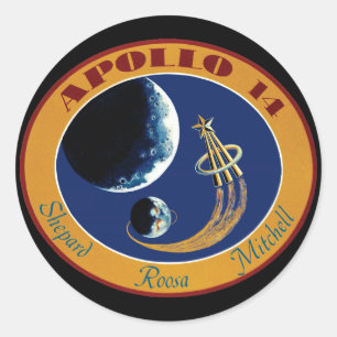 Apollo 14 NASA-Missionsabzeichen-Logo Runder Aufkleber