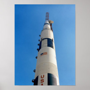 Apollo 15 auf Saturn V Rakete Poster