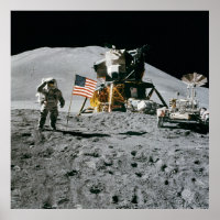 Apollo 15, Jim Irwin auf dem Mond. Großes Foto