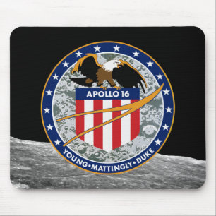 Apollo 16 NASA-Missionsabzeichen Logo Mousepad