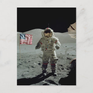 Apollo 17 Astronaut im Taurus Littrow Tal Postkarte
