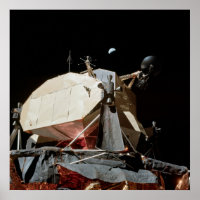 Apollo 17 Mondmodul "Challenger" & Erde