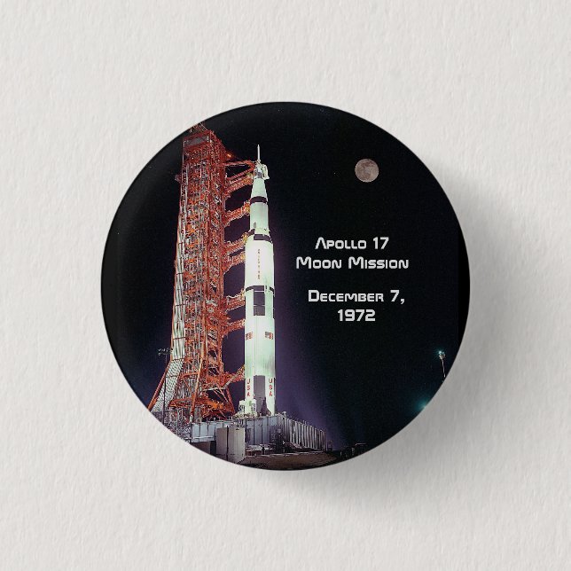 Apollo 17 Moon Mission Button (Vorderseite)