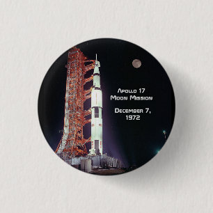 Apollo 17 Moon Mission Button