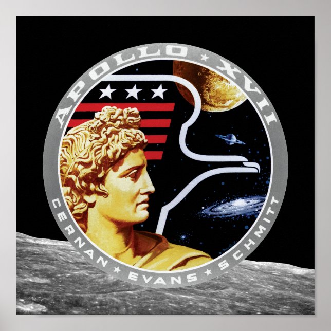Apollo 17 Patch-Logo der NASA-Mission Poster (Vorne)