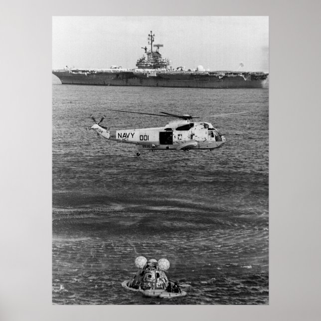Apollo 17 Splashdown & Erholung Poster (Vorne)