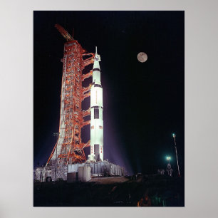 Apollo 17 vor dem Start Poster