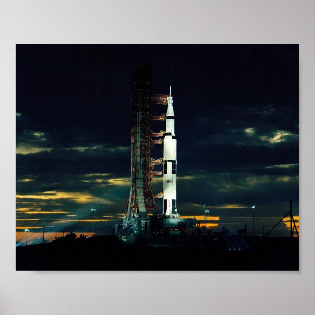 Apollo 17 Vorbereitung für den Start Poster (Vorne)