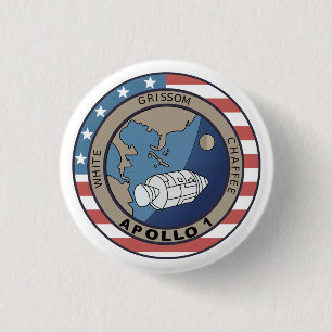 Apollo 1 Mission Patch Button